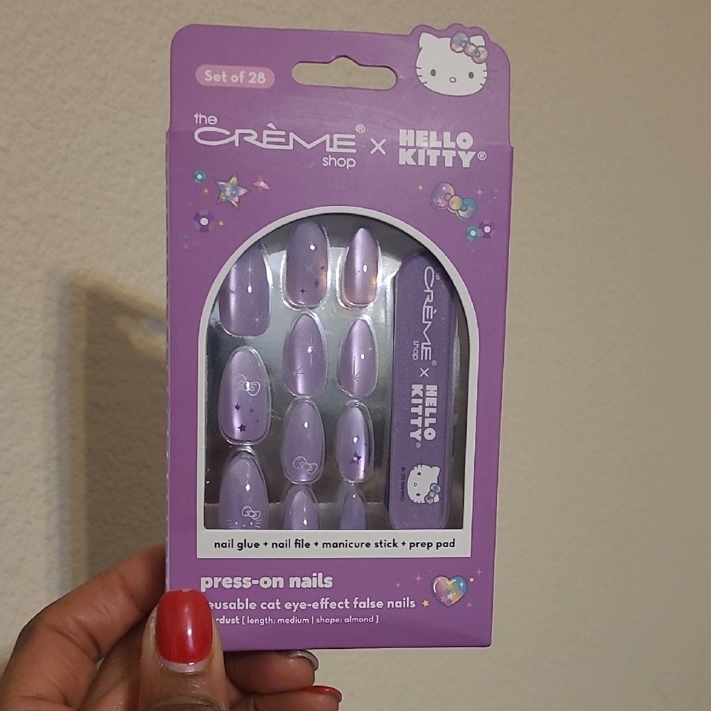 The Crème Shop x Hello Kitty Purple Press-On Nails